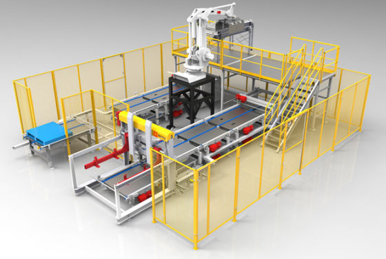 comprar Sistema robot paletizador de máquina automática programable de envasado de botellas PLC online manufacture