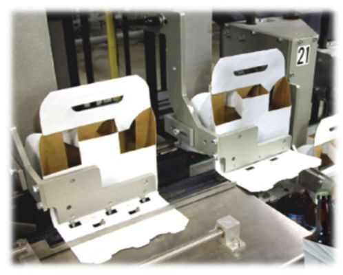 Buon prezzo Macchina di avvolgimento per bottiglie a doppia corsia con confezione multi-pack resistente all'umidità 2x4 Pack Config in linea